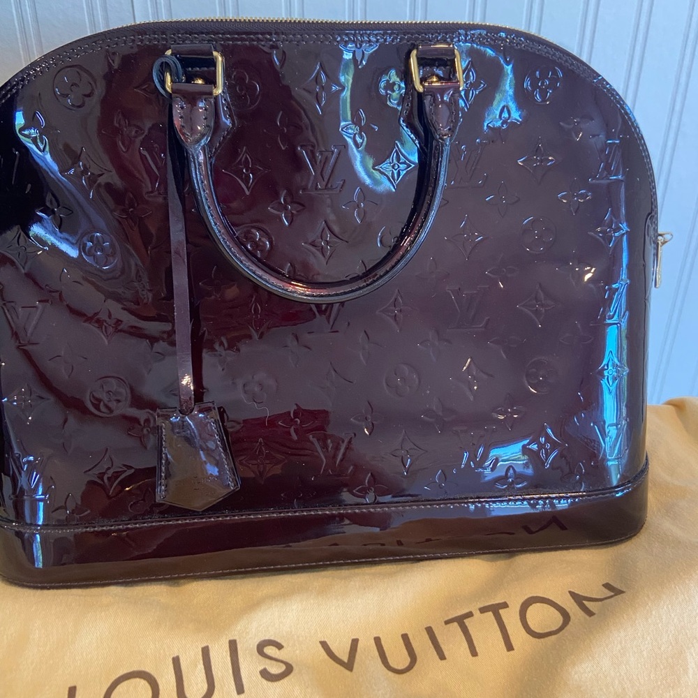 Louis Vuitton burgundy LV print